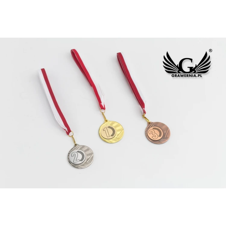 Medale metalowe z grawerowanym emblematem - średnica 40mm - ME0040