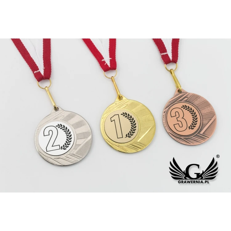 Medale metalowe z grawerowanym emblematem - średnica 40mm - ME0040