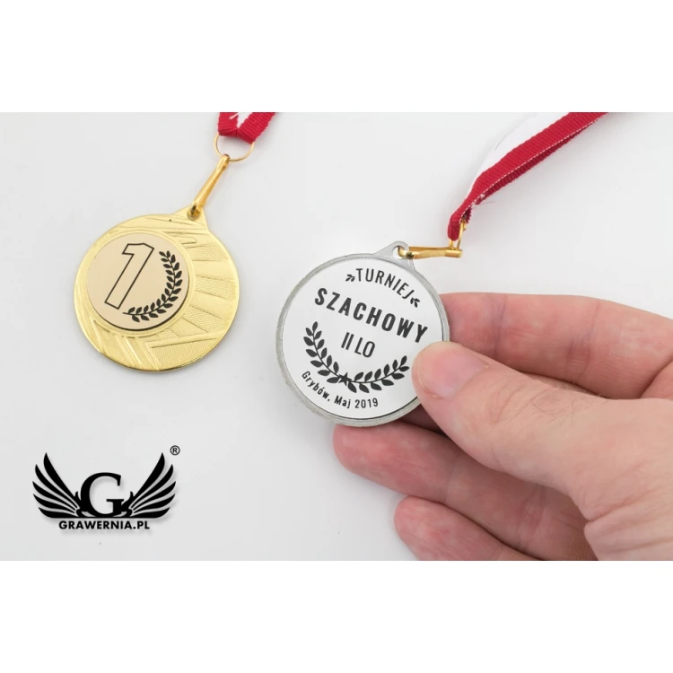 Medale metalowe z grawerowanym emblematem - średnica 40mm - ME0040