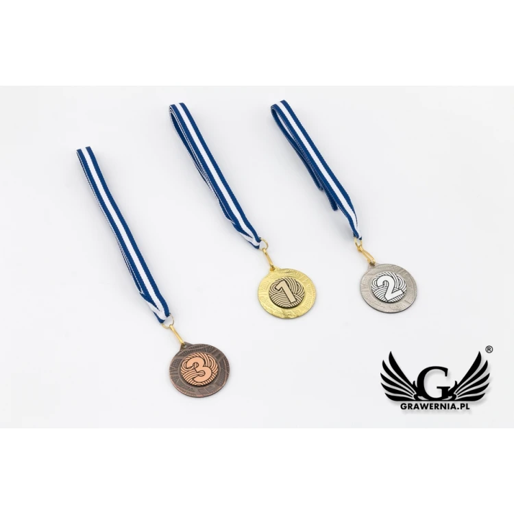 Medale metalowe z grawerowanym emblematem - średnica 40mm - ME0140