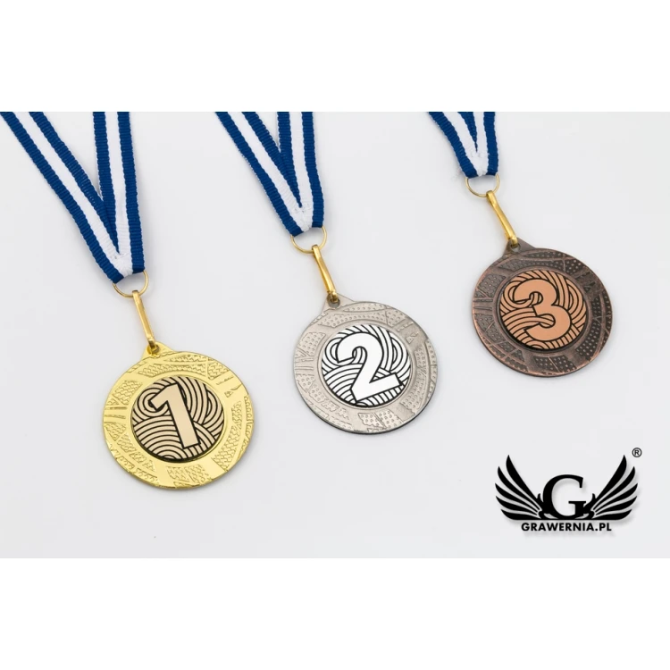 Medale metalowe z grawerowanym emblematem - średnica 40mm - ME0140