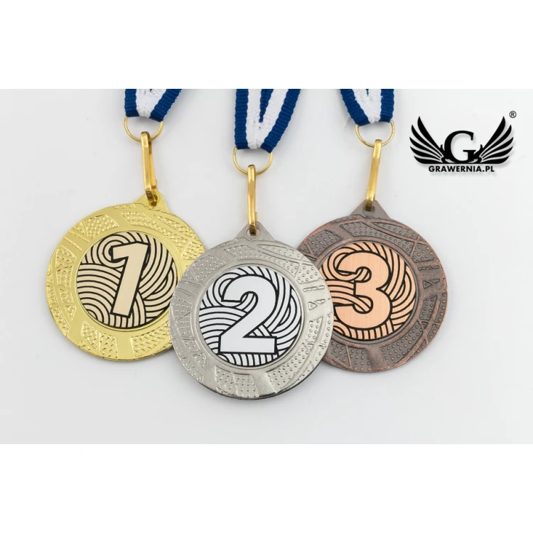 Medale metalowe z grawerowanym emblematem - średnica 40mm - ME0140