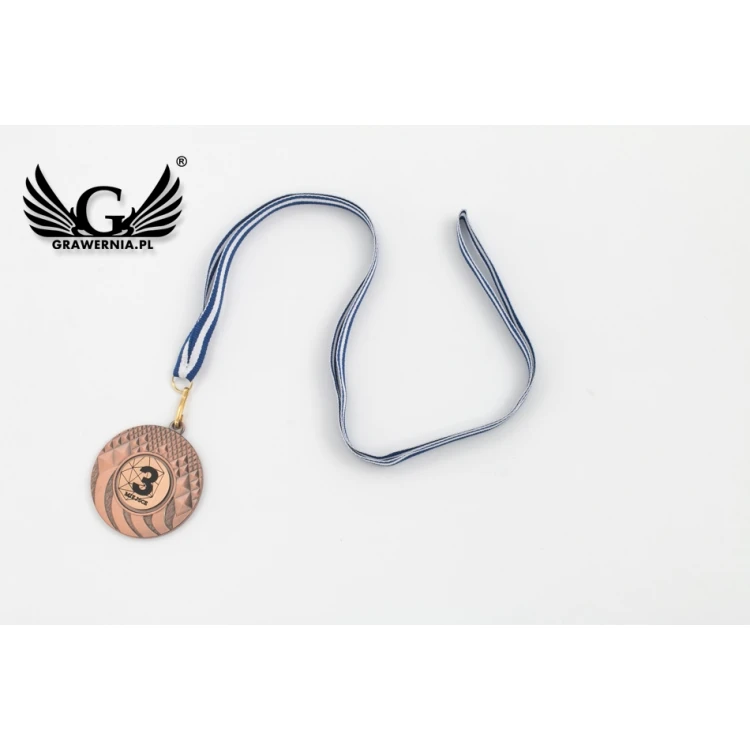 Medale metalowe z grawerowanym emblematem - średnica 50mm - MMC0150