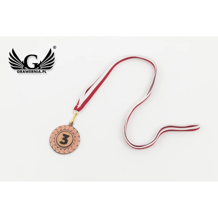Medale metalowe z grawerowanym emblematem - średnica 45mm - MMC3045