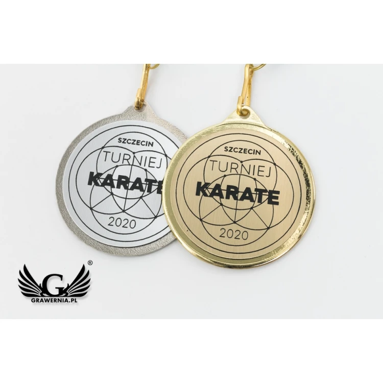 Medale metalowe z grawerowanym emblematem - średnica 50mm - MMC24050
