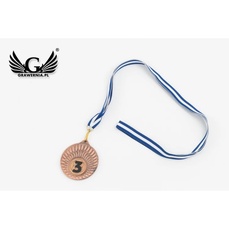Medale metalowe z grawerowanym emblematem - średnica 50mm - MMC24050