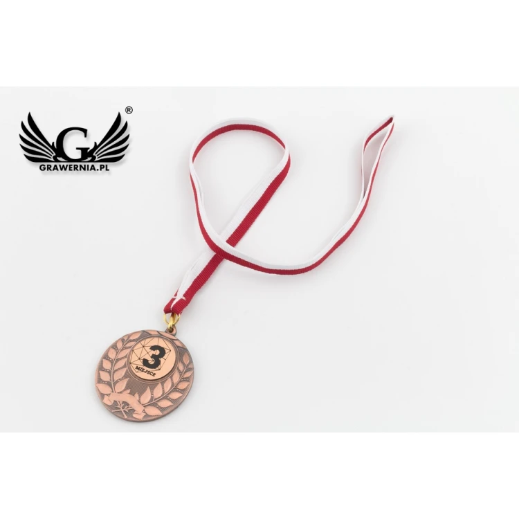 Medale metalowe z grawerowanym emblematem - średnica 50mm - MMC1750