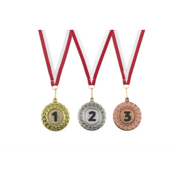 Medale metalowe z grawerowanym emblematem - średnica 45mm - MMC3045