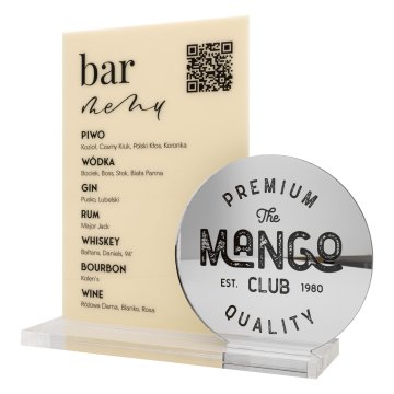 Menu z kodem QR - wys. 22 cm - ST084