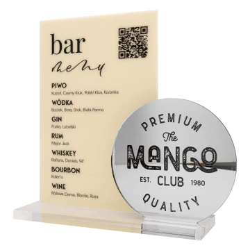 Menu z kodem QR - wys. 22 cm - ST084