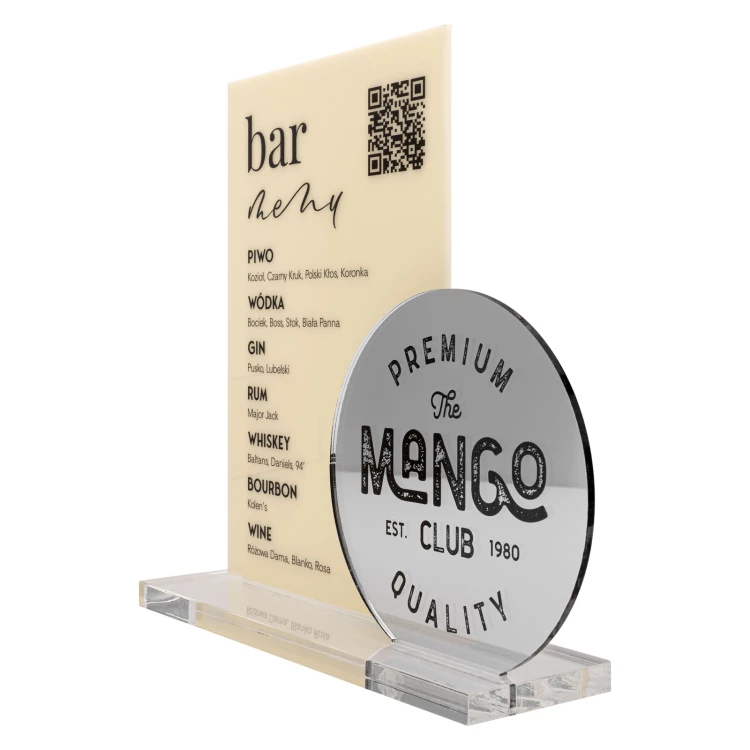 Menu z kodem QR - wys. 22 cm - ST084