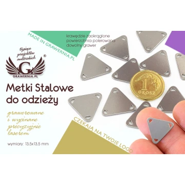 Metki stalowe na odzież - wymiary: 13,5x13,5mm - ME12