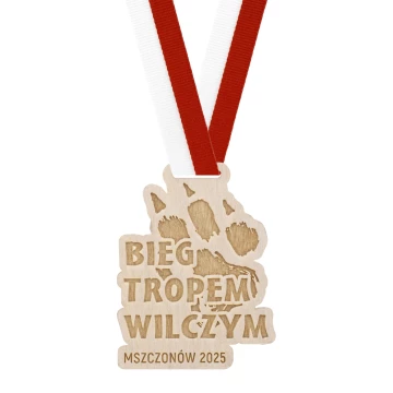 Medal drewniany grawerowany laserem - wymiary: 70x50mm - gr. 3mm - MGR121