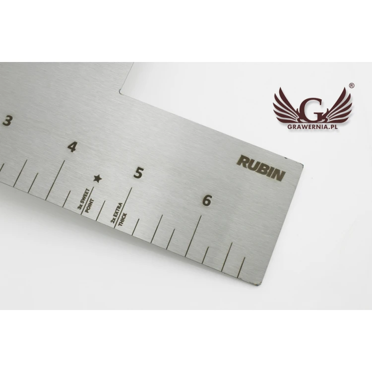 Miarka stalowa grawerowana laserem - wym. 177x121x30mm - TAB053