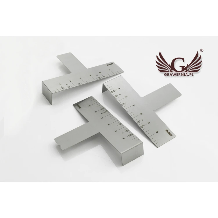 Miarka stalowa grawerowana laserem - wym. 177x121x30mm - TAB053