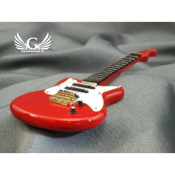 Mini gitara elektryczna z futerałem - czerwona - model MGT5