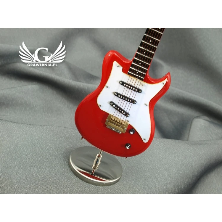 Mini gitara elektryczna z futerałem - czerwona - model MGT5