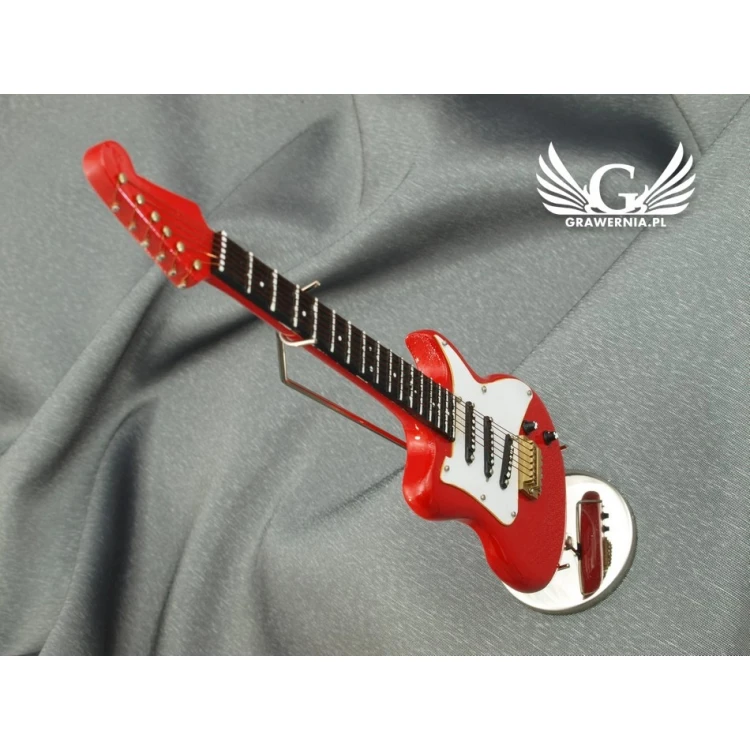 Mini gitara elektryczna z futerałem - czerwona - model MGT5