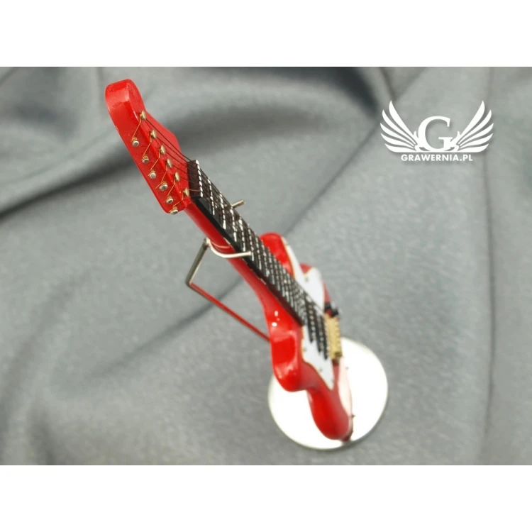 Mini gitara elektryczna z futerałem - czerwona - model MGT5