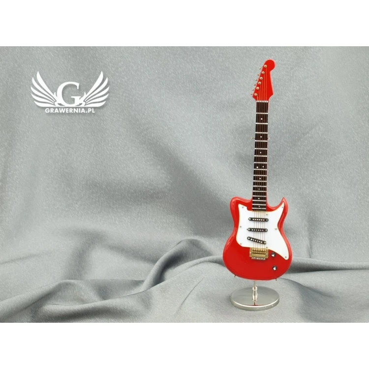 Mini gitara elektryczna z futerałem - czerwona - model MGT5