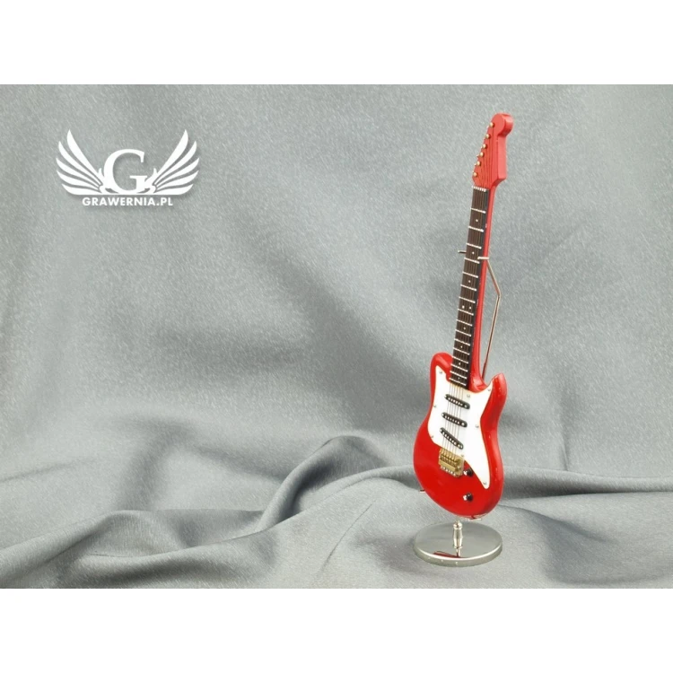 Mini gitara elektryczna z futerałem - czerwona - model MGT5