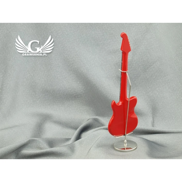 Mini gitara elektryczna z futerałem - czerwona - model MGT5