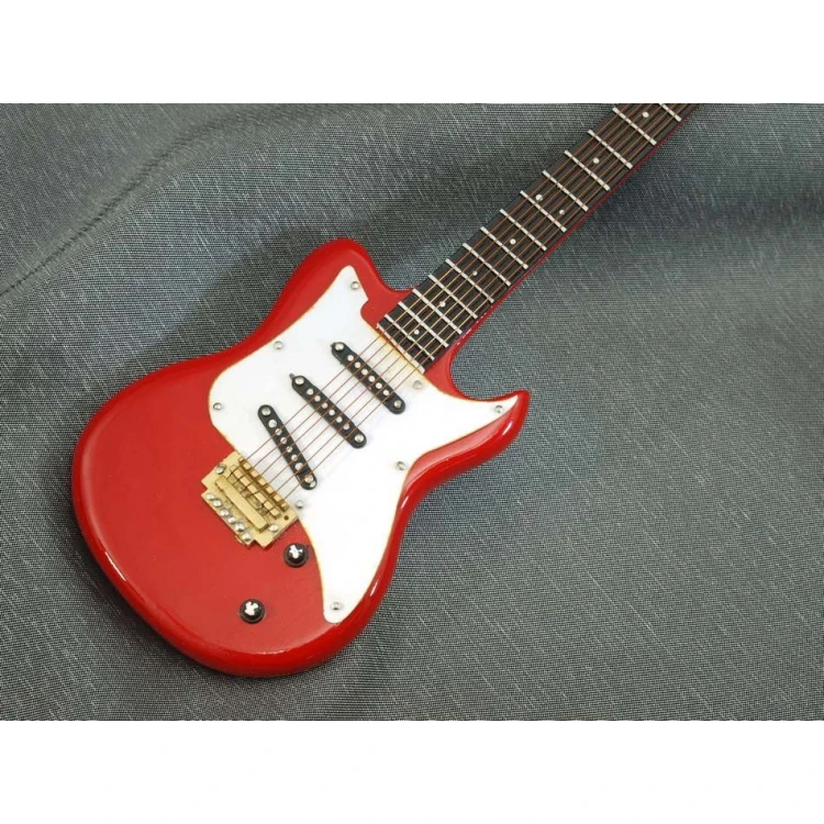 Mini gitara elektryczna z futerałem - czerwona - model MGT5