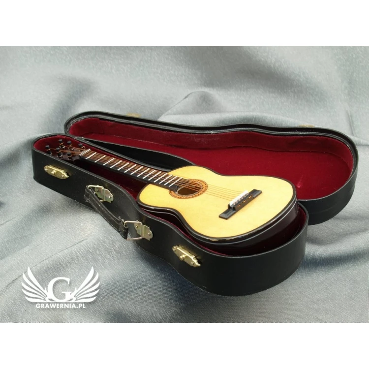 Mini gitara klasyczna z pozytywką - jasna - model MGT4