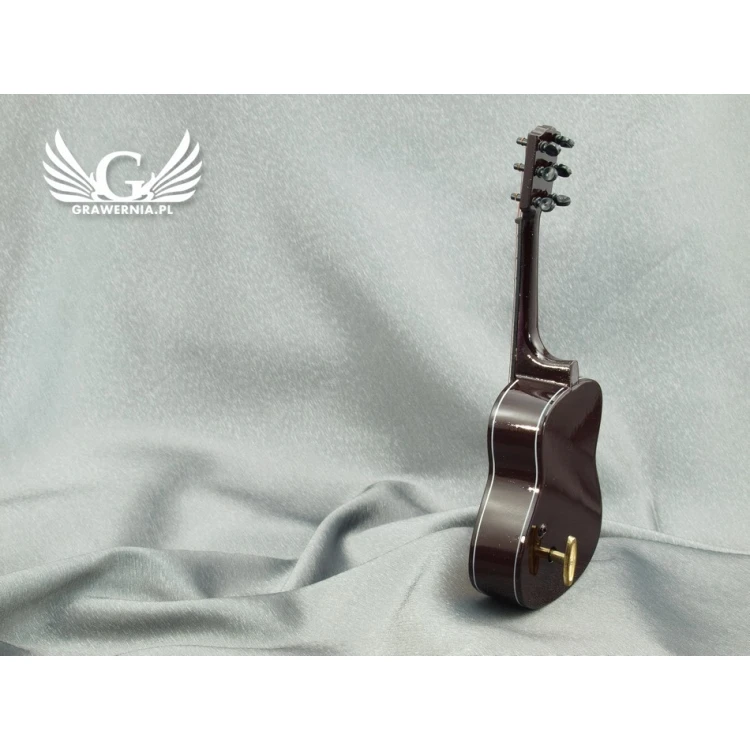 Mini gitara klasyczna z pozytywką - jasna - model MGT4