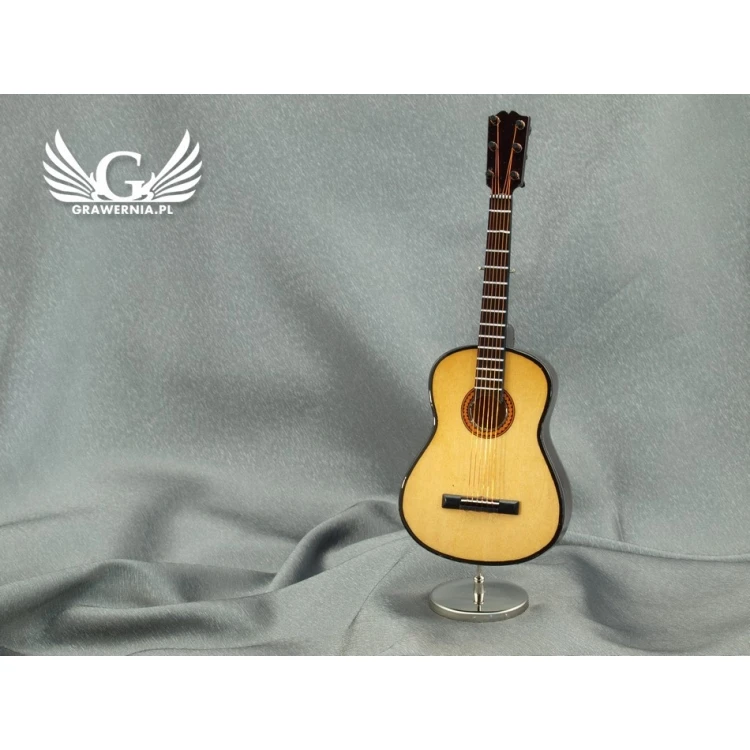 Mini gitara klasyczna z pozytywką - jasna - model MGT4