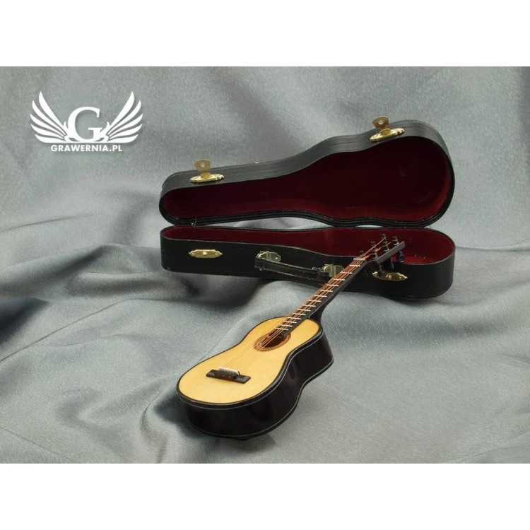 Mini gitara klasyczna z pozytywką - jasna - model MGT4