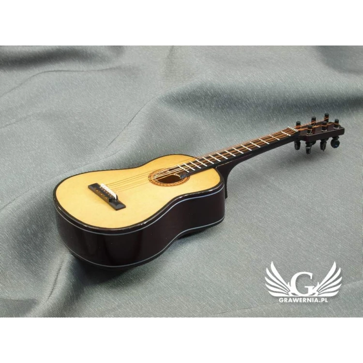 Mini gitara klasyczna z pozytywką - jasna - model MGT4
