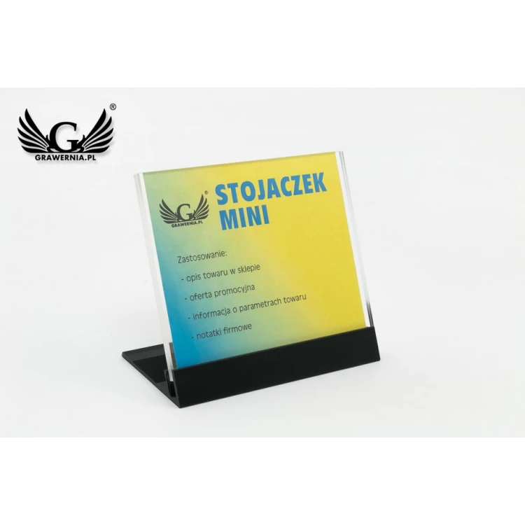 Mini stojaczek na karteczkę - wym. okienka: 95x80mm - PR023