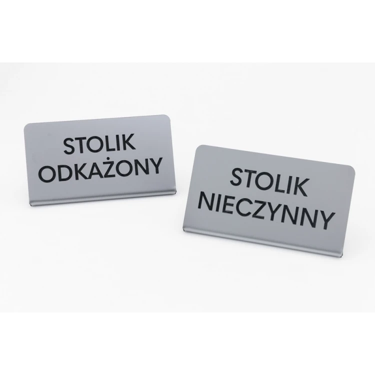 Mini Stojaczek na stolik zdezynfekowano, miejsce odkażone - do mycia w zmywarce temp. max 80°C - ST006