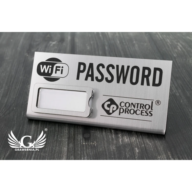 Mini stojaczek z okienkiem na hasło Wi-Fi - 100x45mm - PR015