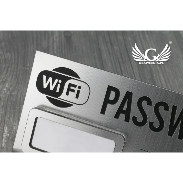 Mini stojaczek z okienkiem na hasło Wi-Fi - 100x45mm - PR015