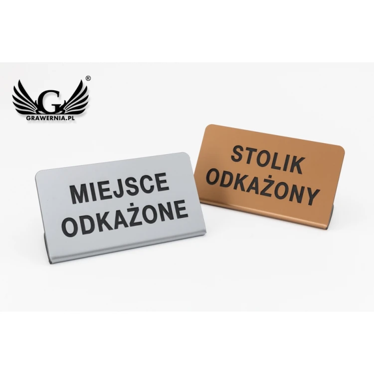 Mini Stojaczek na stolik zdezynfekowano, miejsce odkażone - do mycia w zmywarce temp. max 80°C - ST006