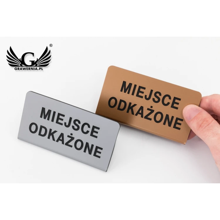 Mini Stojaczek na stolik zdezynfekowano, miejsce odkażone - do mycia w zmywarce temp. max 80°C - ST006