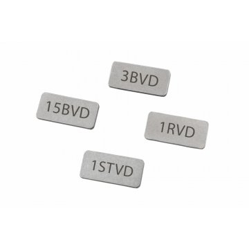 Tabliczki stalowe matowe z Twoim grawerem - wym. 15x7x1mm - TAB119