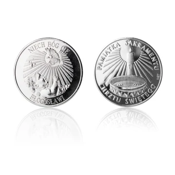 Moneta posrebrzana - Niech Cię Bóg Błogosławi - Pamiątka Chrztu Świętego - MON016