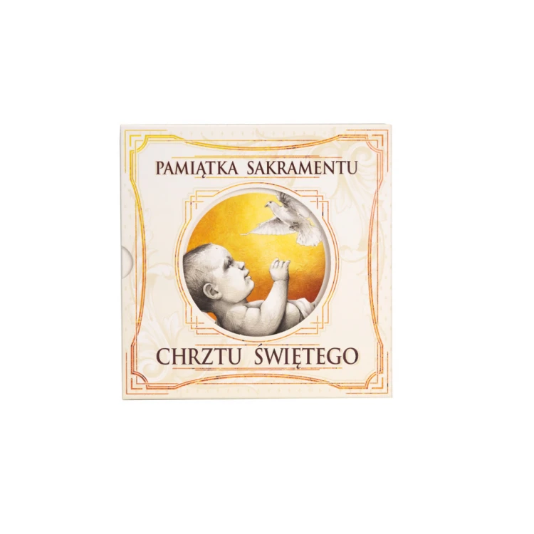 Moneta posrebrzana - Zdrowia, szczęścia i pomyślności - Pamiątka Chrztu Świętego - MON015