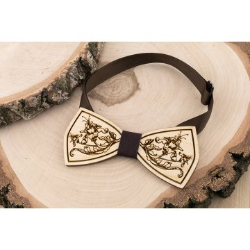 Mucha drewniana - Flower - drewno klonowe - MDR057