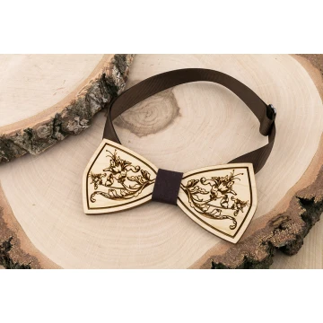 Mucha drewniana - Flower - drewno klonowe - MDR057