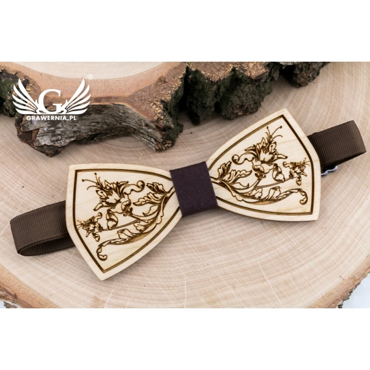 Mucha drewniana - Flower - drewno klonowe - MDR057