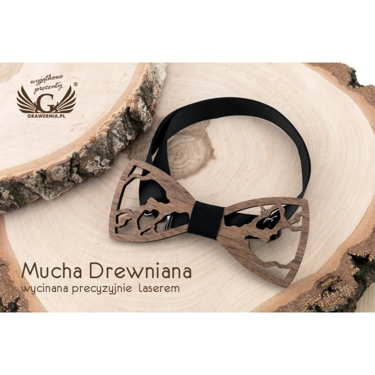 Mucha drewniana - Forest - drewno orzechowe - MDR051