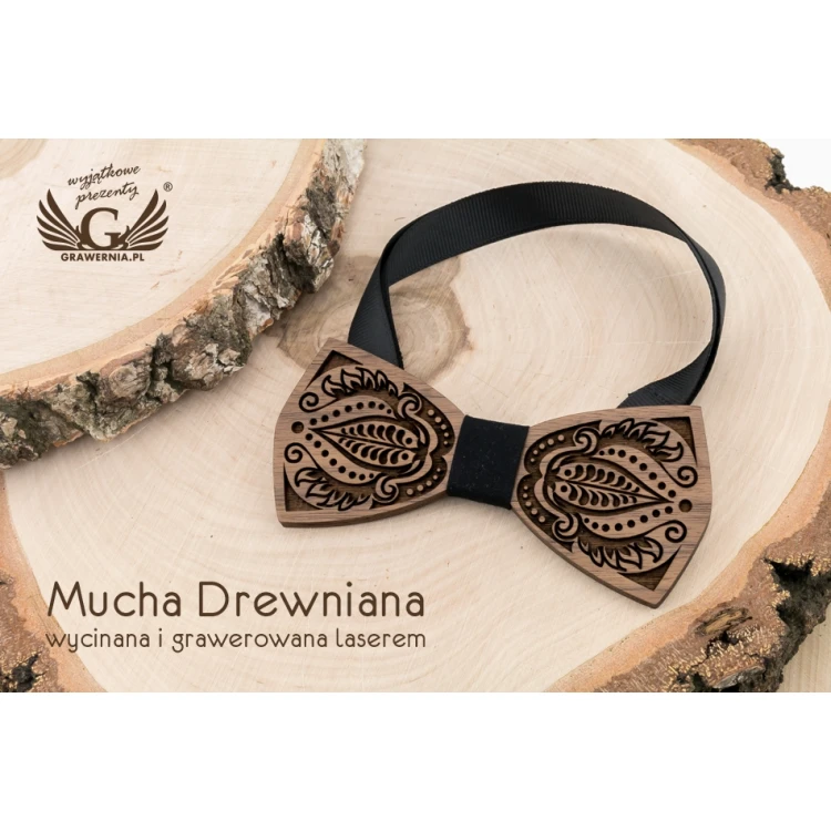 Mucha drewniana - Nature 2 - drewno orzechowe - MDR061