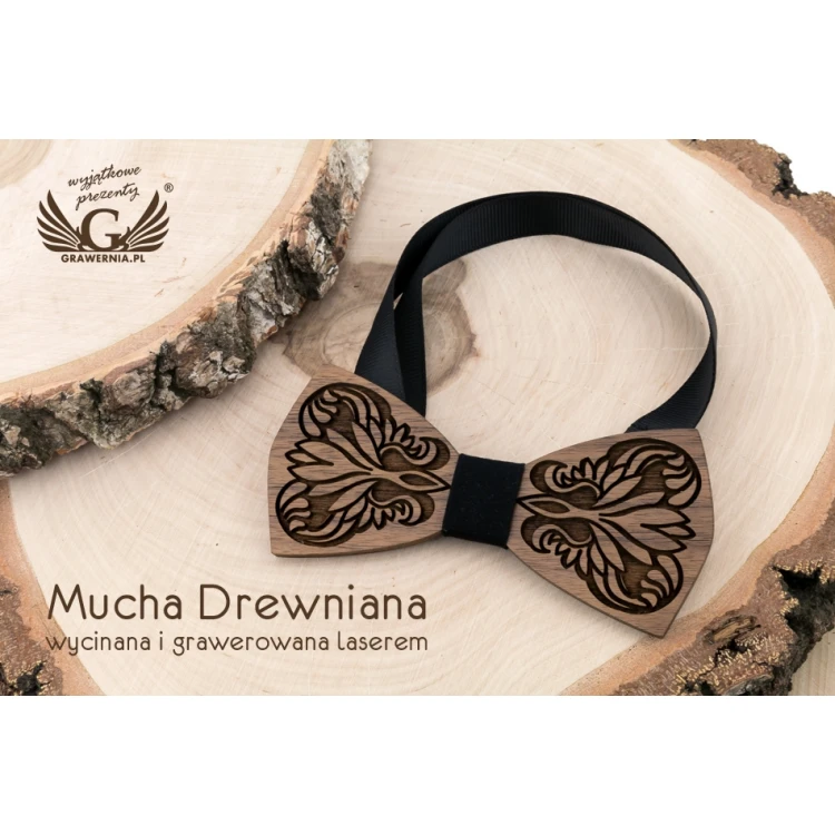 Mucha drewniana - Nature 3 - drewno orzechowe - MDR049