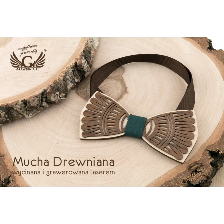 Mucha drewniana - West - drewno klonowe i orzechowe - MDR054