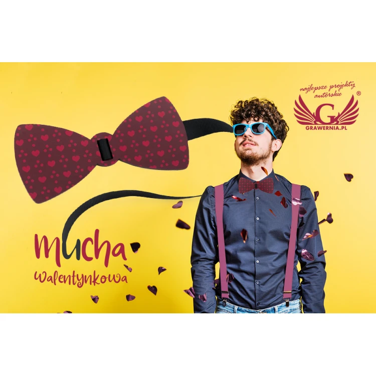 Mucha walentynkowa z nadrukiem UV - walentynki MDR045