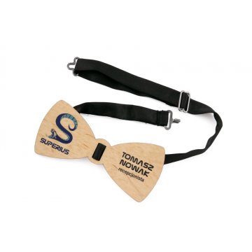 Mucha z drewna identyfikator - kolorowy druk UV - MDR008